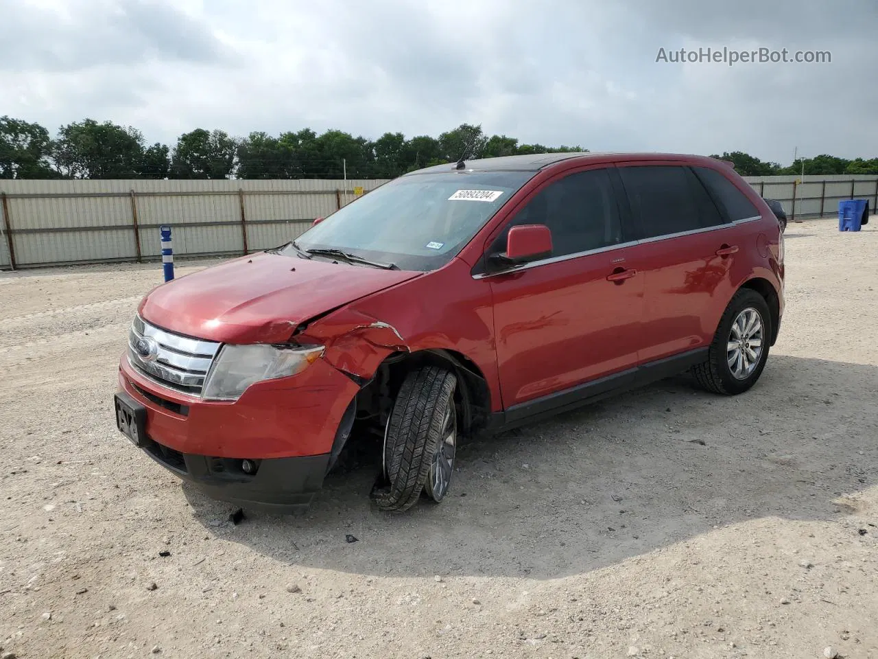 2008 Ford Edge Limited Red vin: 2FMDK39C88BA02644