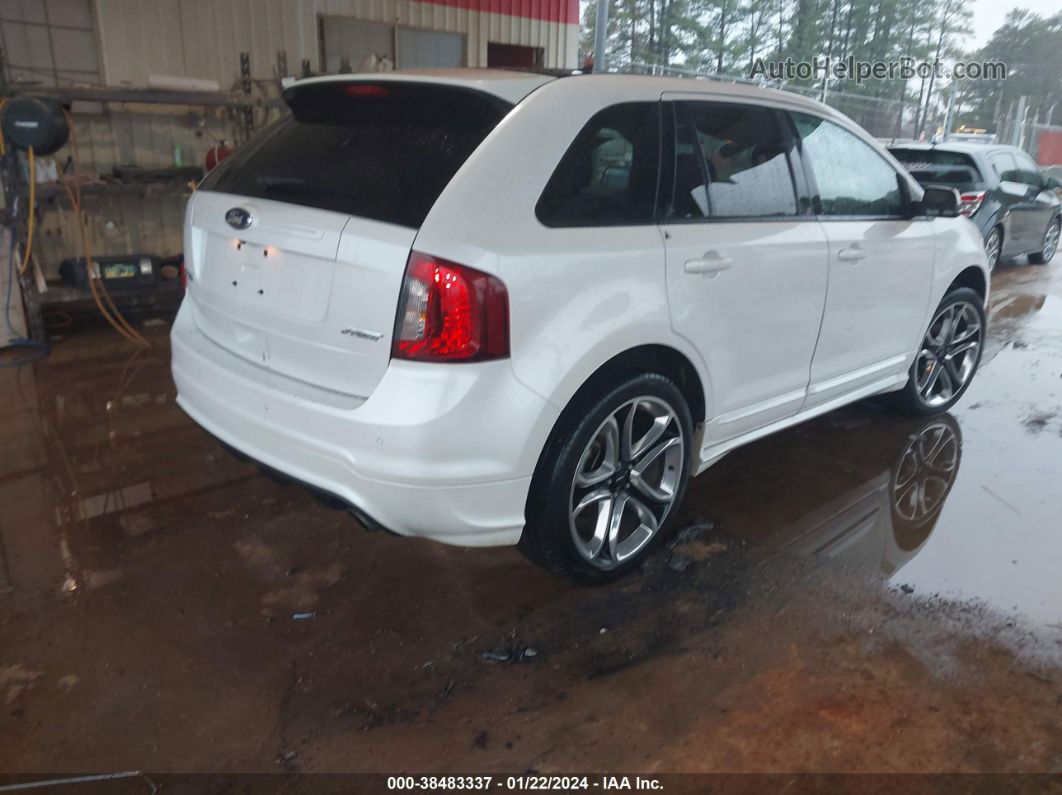 2014 Ford Edge Sport White vin: 2FMDK3AK0EBB19276