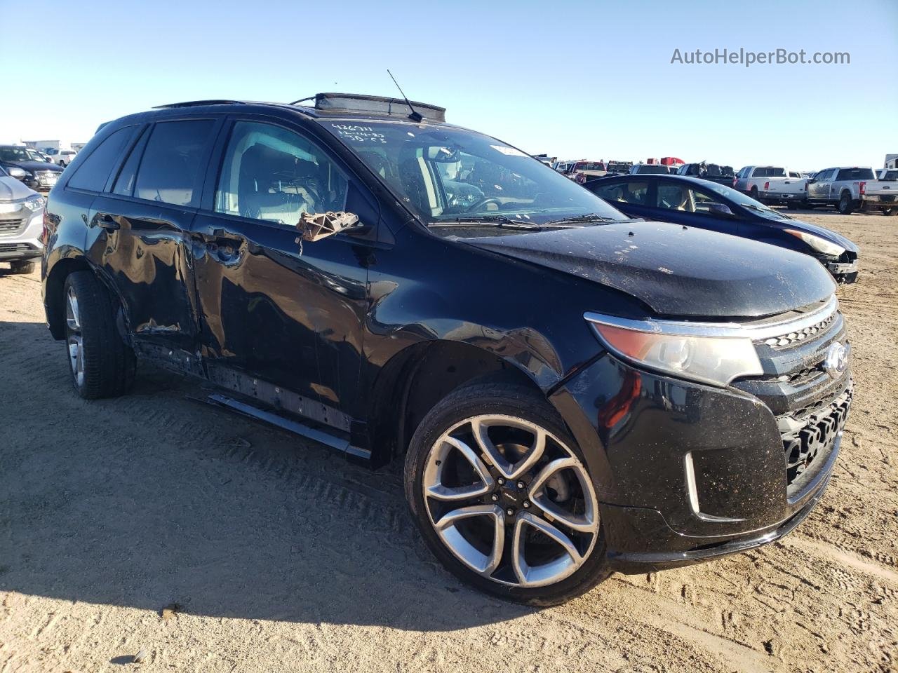 2014 Ford Edge Sport Black vin: 2FMDK3AK3EBA62183