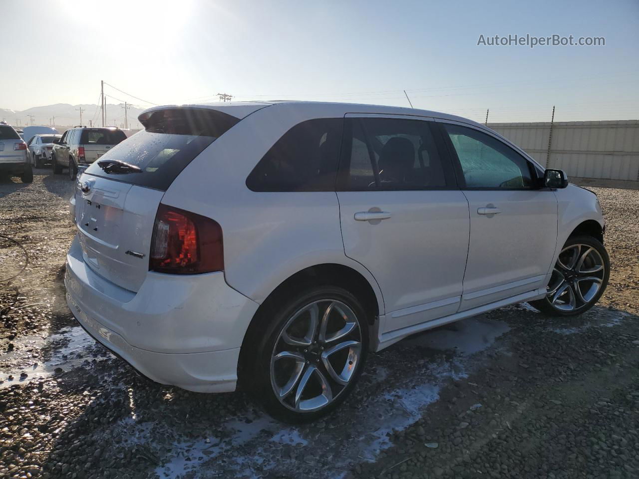 2014 Ford Edge Sport White vin: 2FMDK3AK5EBB41290