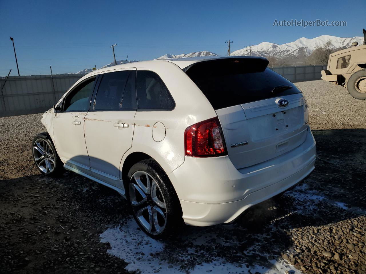 2014 Ford Edge Sport White vin: 2FMDK3AK5EBB41290