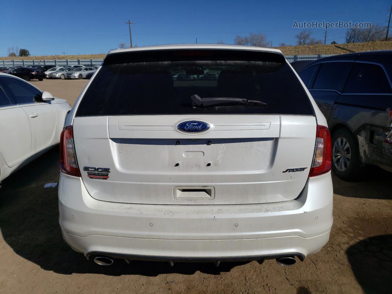 2014 Ford Edge Sport White vin: 2FMDK3AK9EBA05051