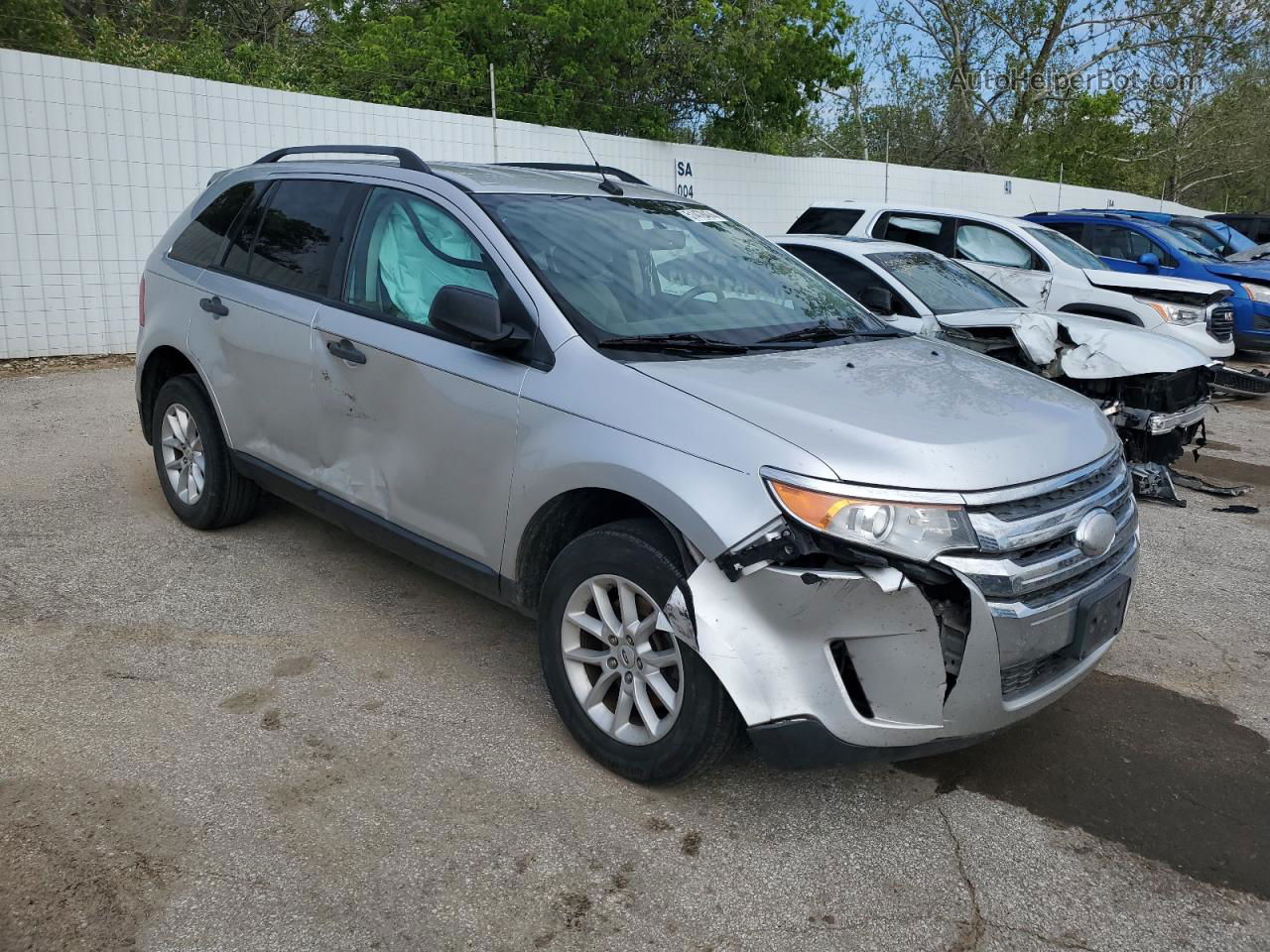 2014 Ford Edge Se Silver vin: 2FMDK3GC0EBA29142