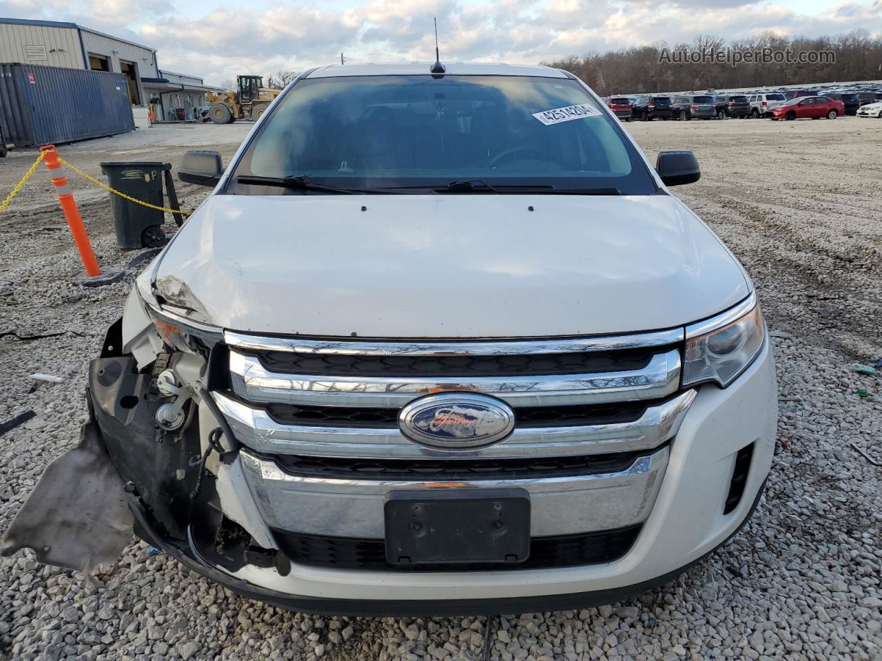 2014 Ford Edge Se White vin: 2FMDK3GC1EBA99135