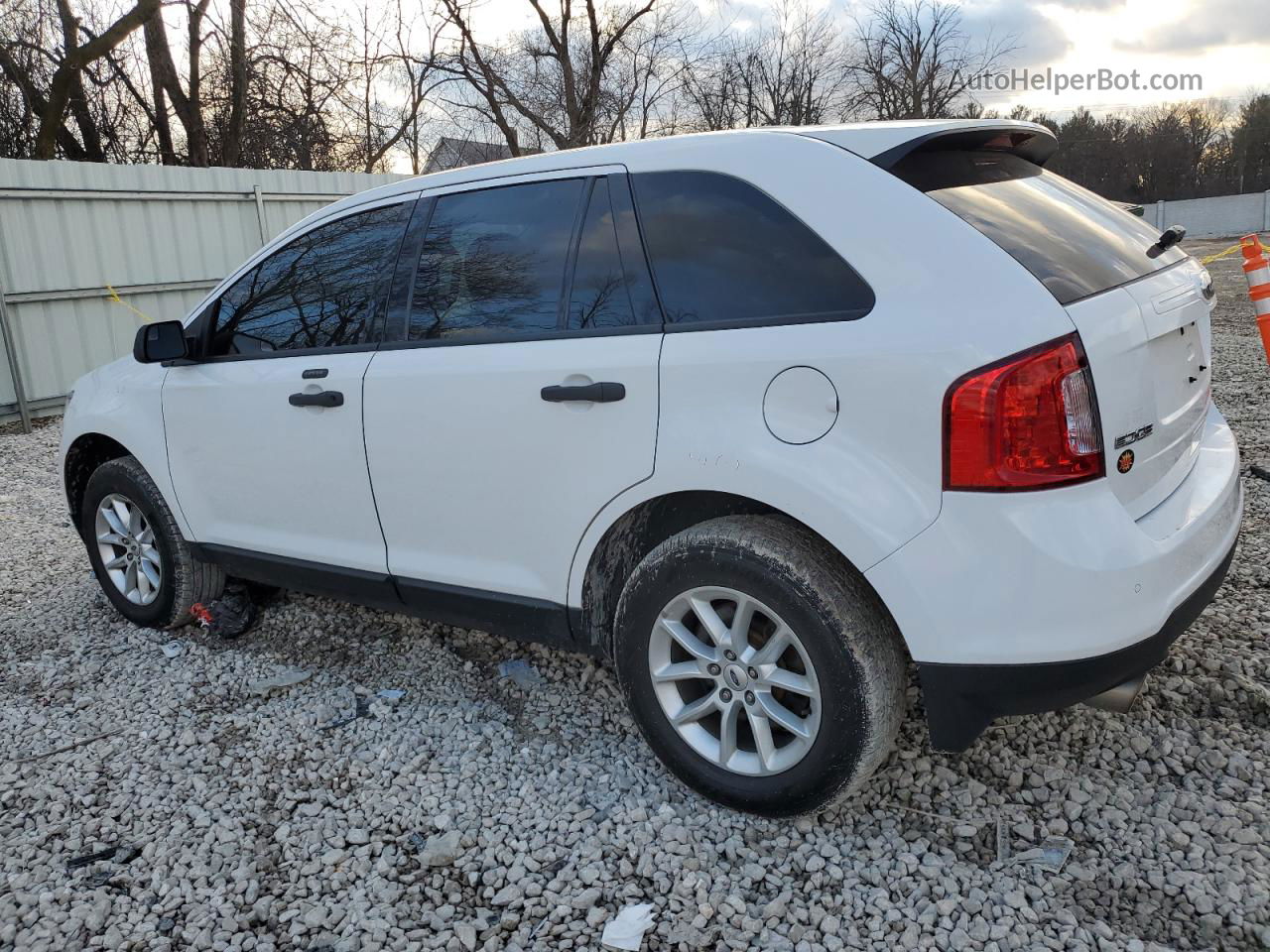 2014 Ford Edge Se White vin: 2FMDK3GC1EBA99135