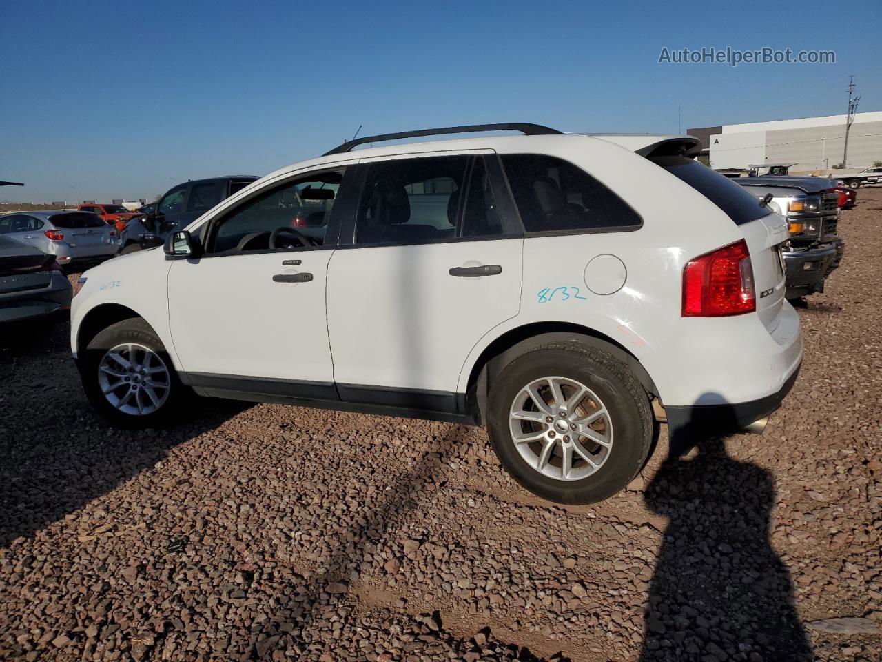 2014 Ford Edge Se White vin: 2FMDK3GC2EBA25576