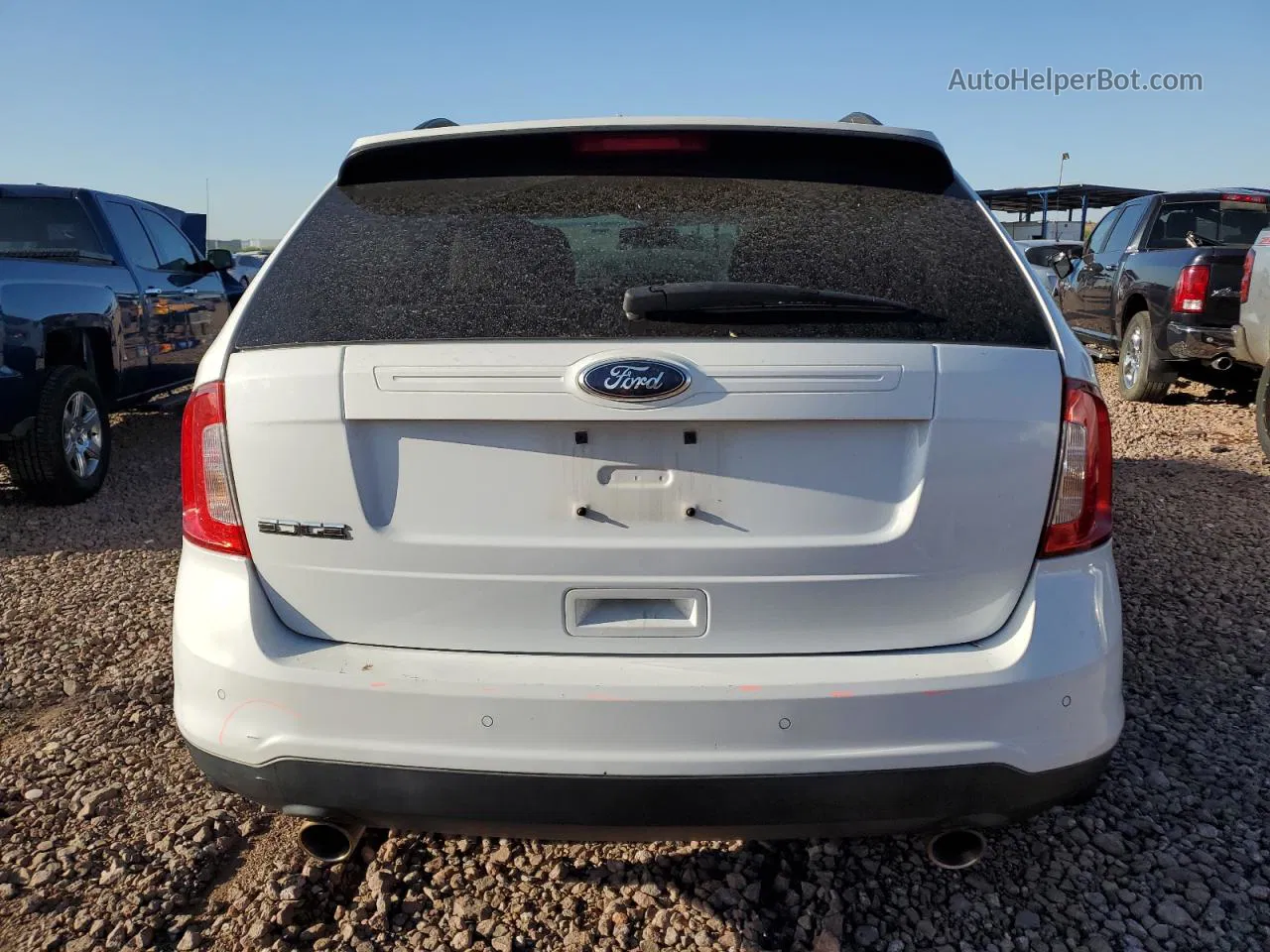 2014 Ford Edge Se White vin: 2FMDK3GC2EBA25576