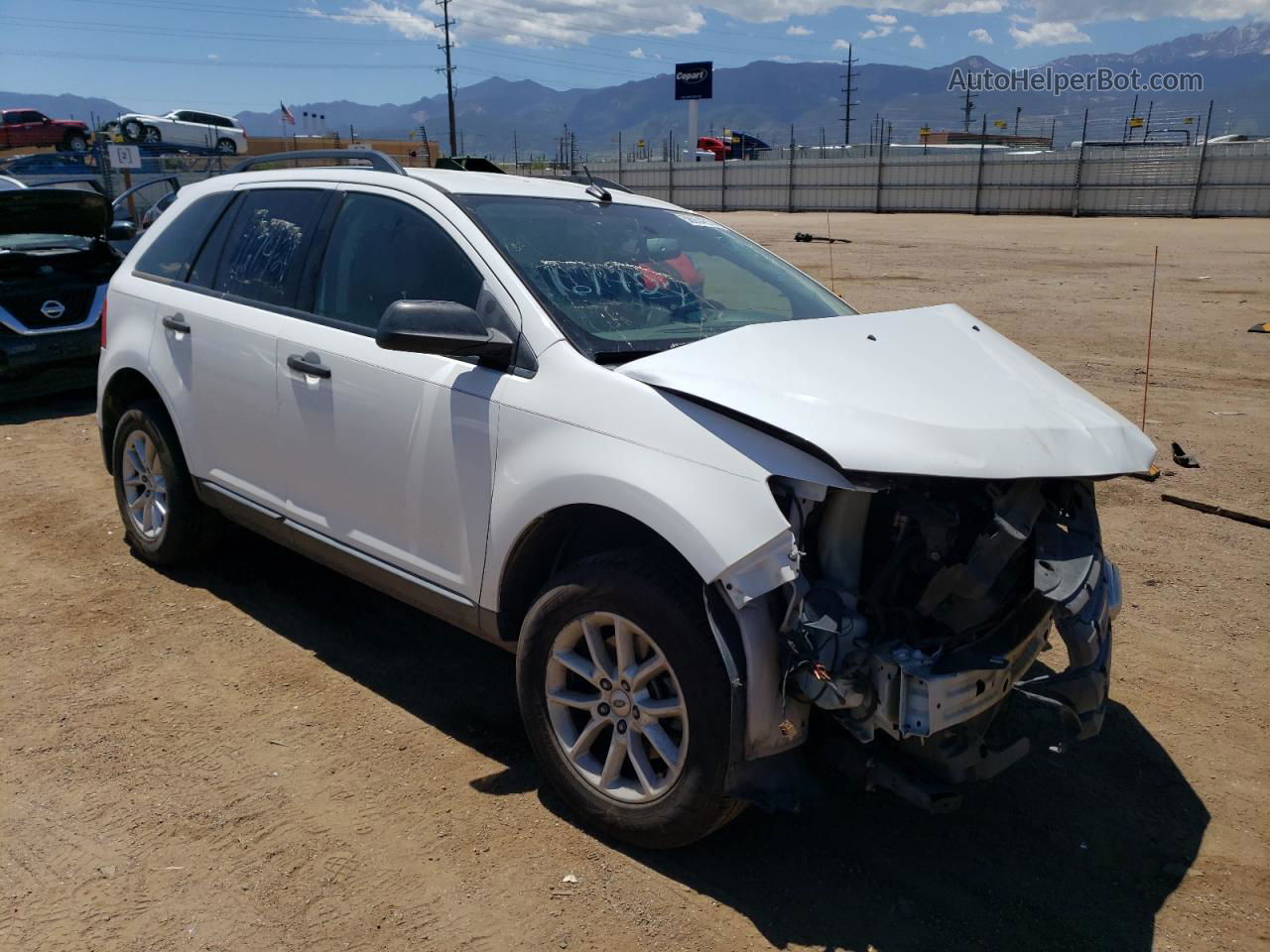 2014 Ford Edge Se White vin: 2FMDK3GC2EBB16394