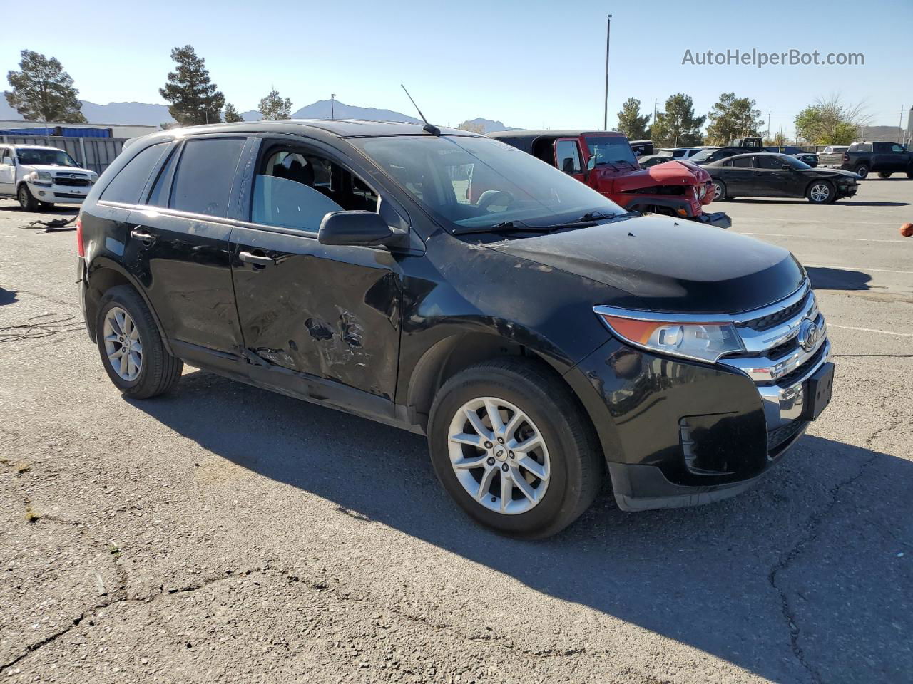 2014 Ford Edge Se Black vin: 2FMDK3GC3EBB37335