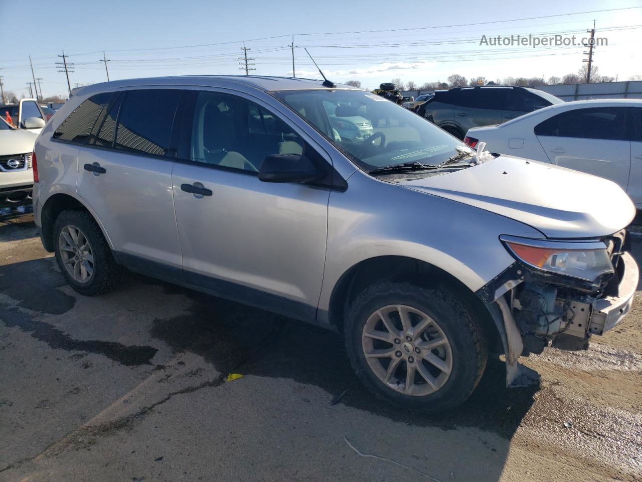 2014 Ford Edge Se Silver vin: 2FMDK3GC4EBA34280