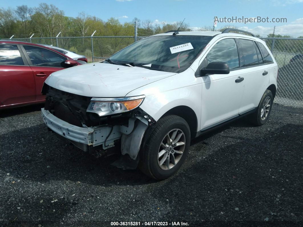 2014 Ford Edge Se White vin: 2FMDK3GC4EBB35898