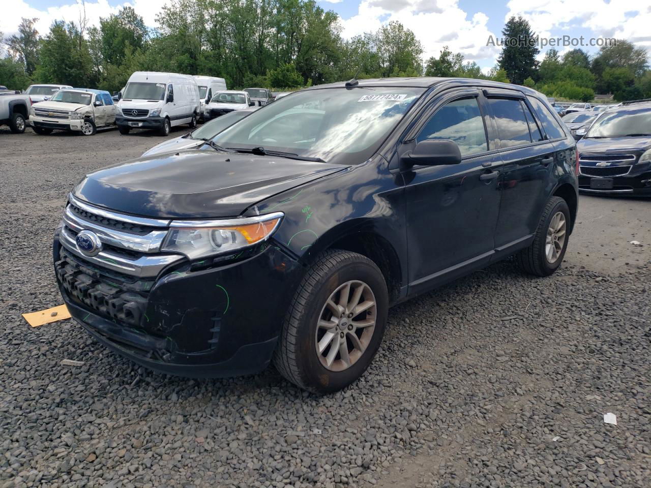 2014 Ford Edge Se Charcoal vin: 2FMDK3GC5EBA07556