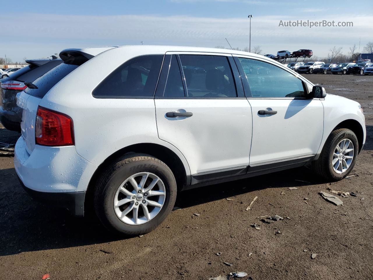 2014 Ford Edge Se White vin: 2FMDK3GC6EBB36423