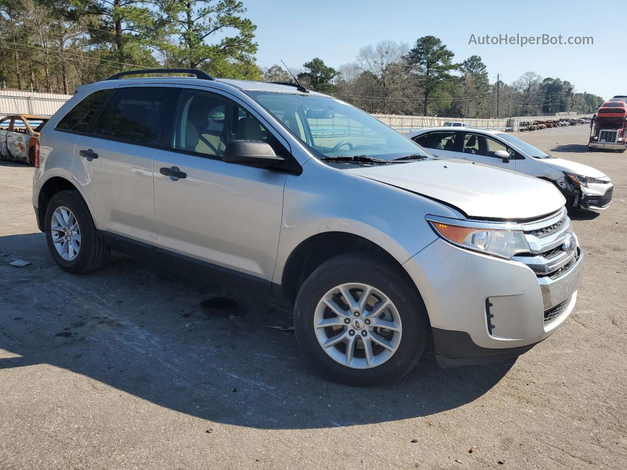 2014 Ford Edge Se Silver vin: 2FMDK3GC7EBA41000