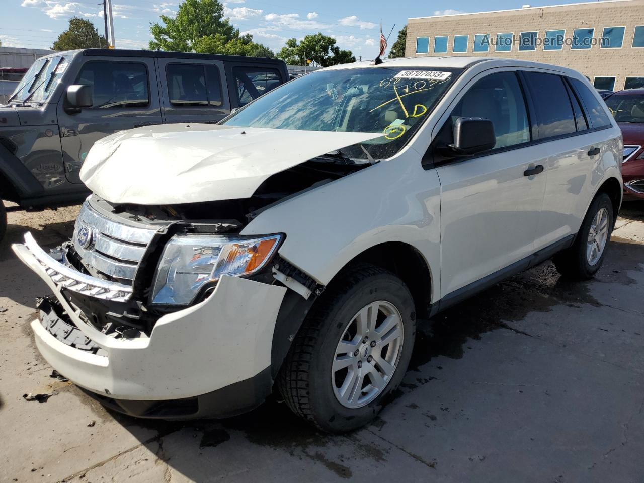 2010 Ford Edge Se White vin: 2FMDK3GC8ABB74083