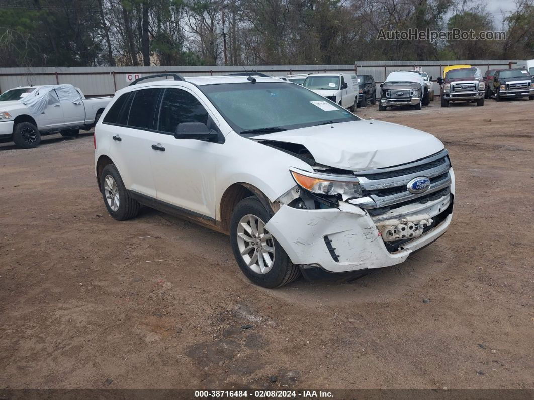 2014 Ford Edge Se White vin: 2FMDK3GC8EBA24691