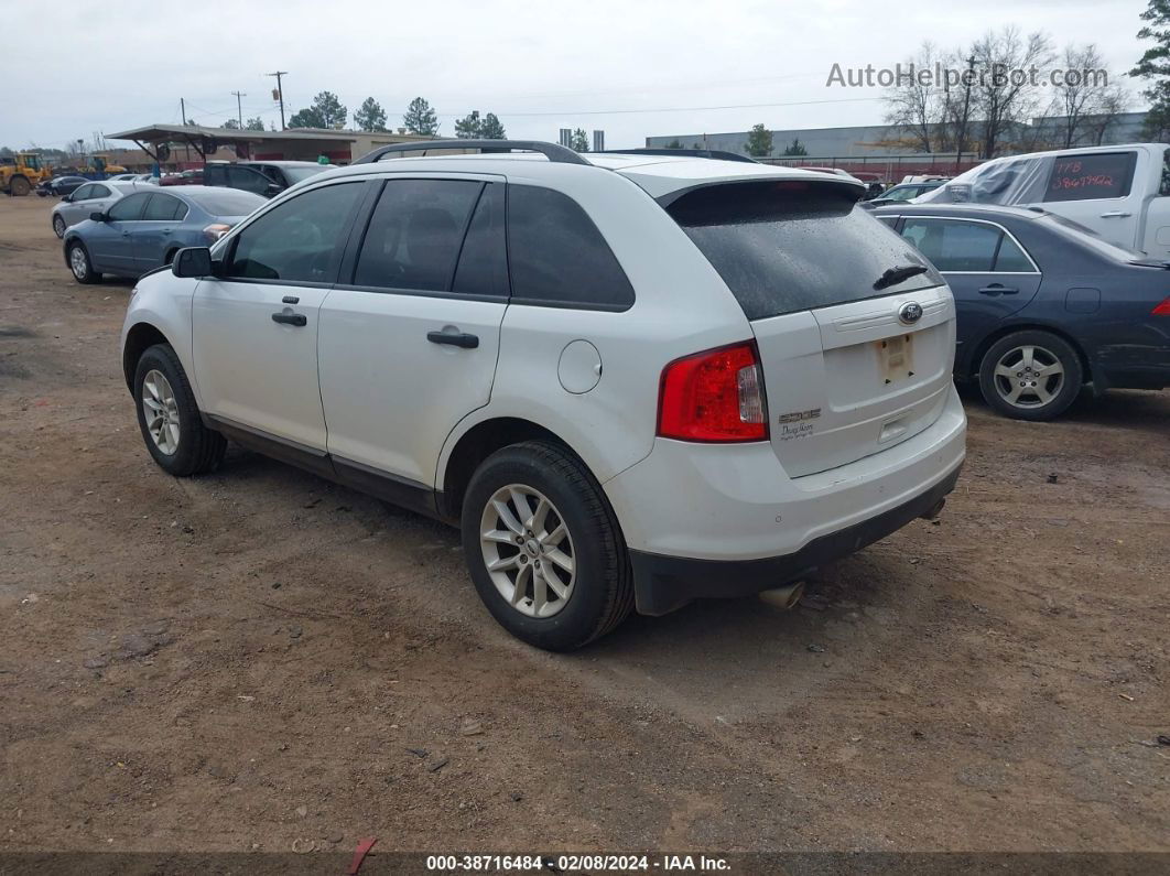 2014 Ford Edge Se White vin: 2FMDK3GC8EBA24691