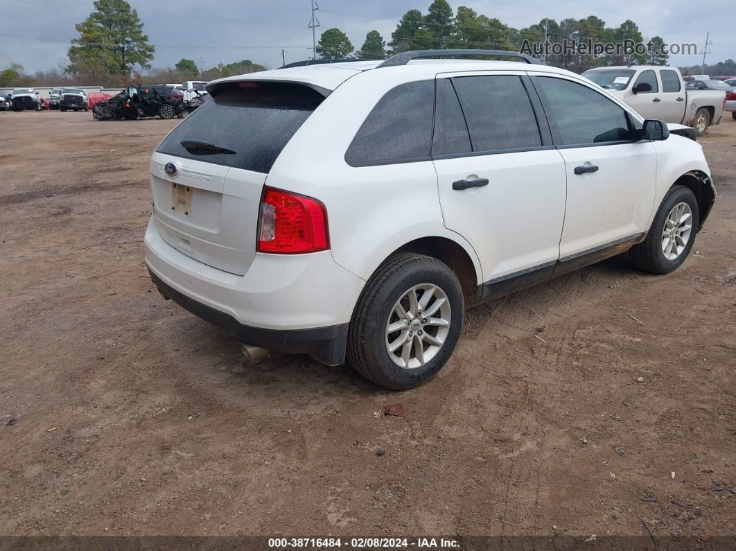 2014 Ford Edge Se White vin: 2FMDK3GC8EBA24691