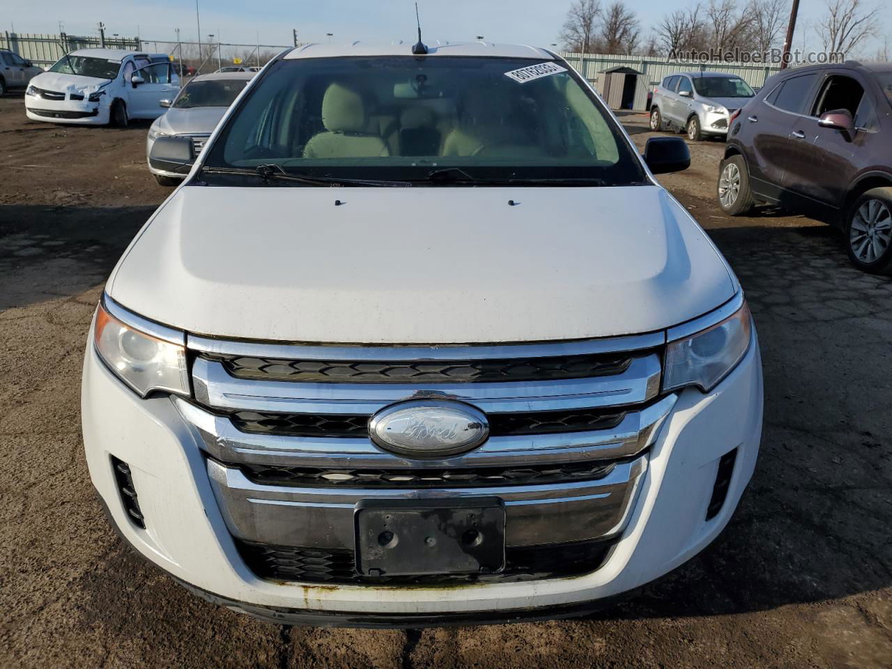 2014 Ford Edge Se White vin: 2FMDK3GC8EBA68478