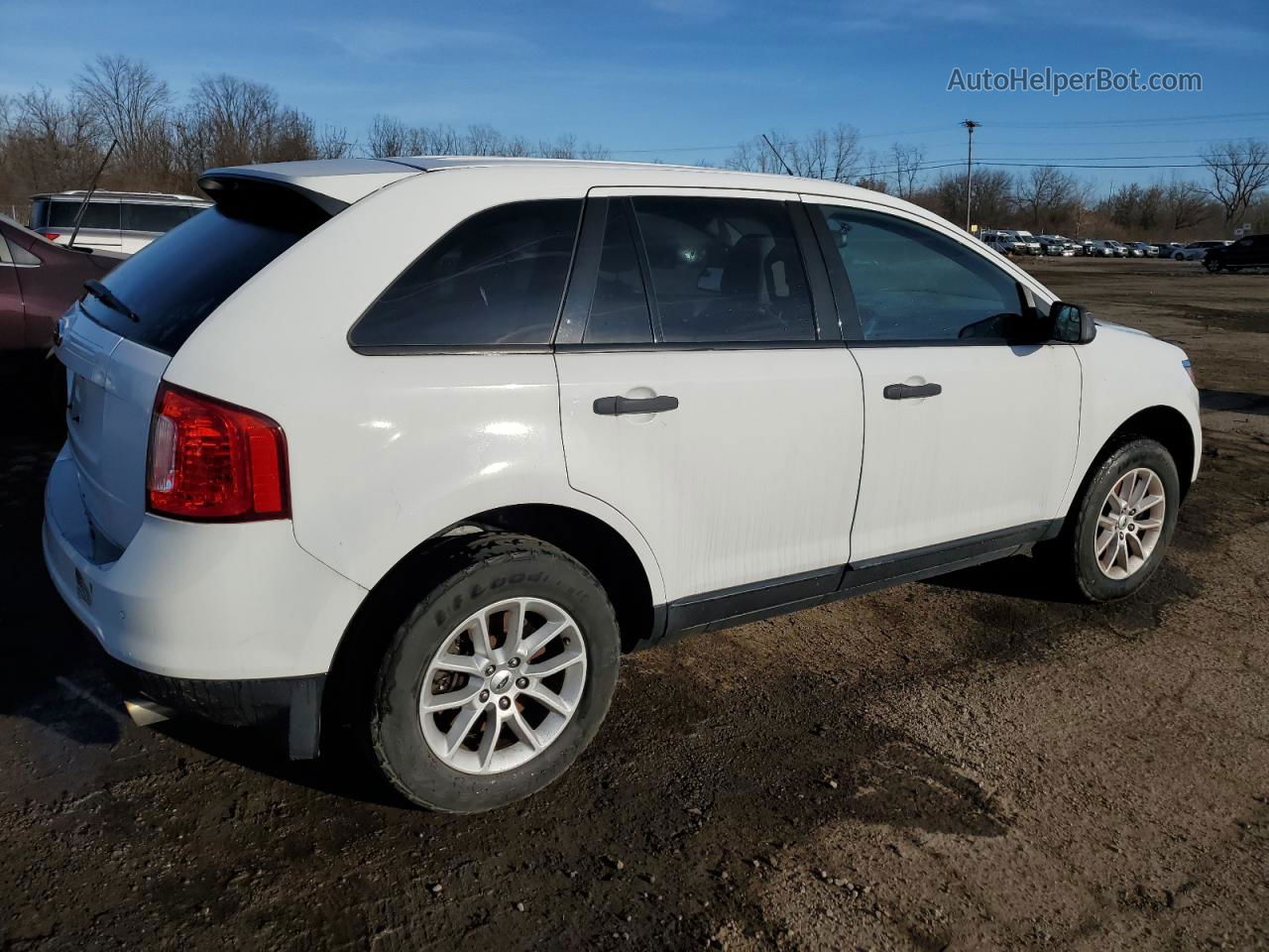 2014 Ford Edge Se White vin: 2FMDK3GC8EBA68478