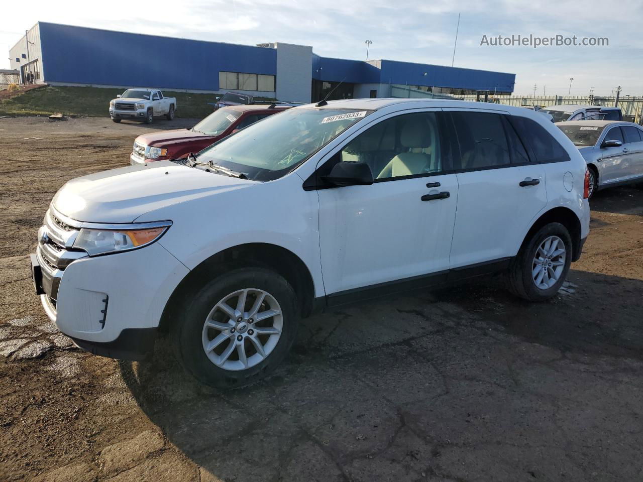 2014 Ford Edge Se White vin: 2FMDK3GC8EBA68478