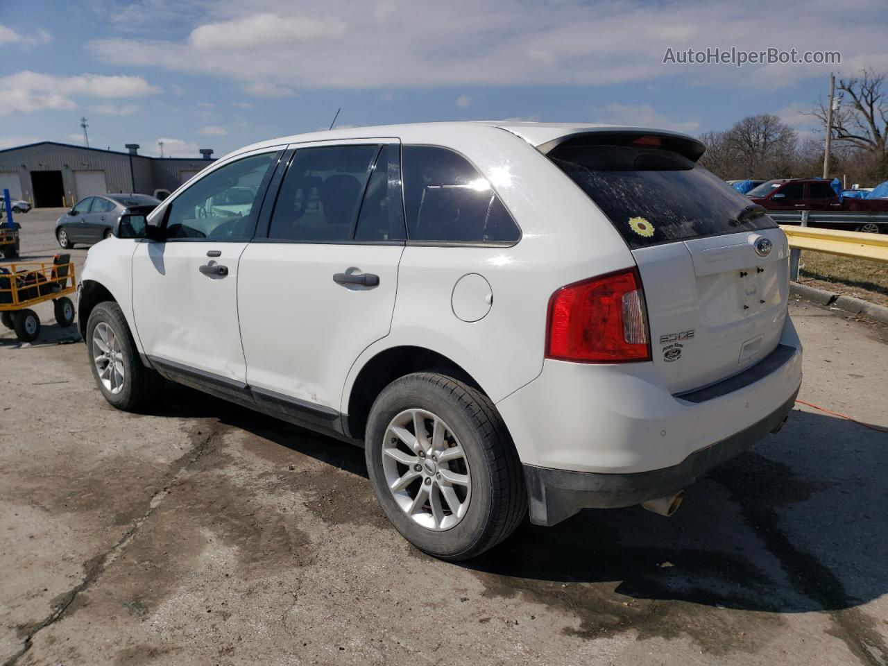 2014 Ford Edge Se White vin: 2FMDK3GC9EBB18045