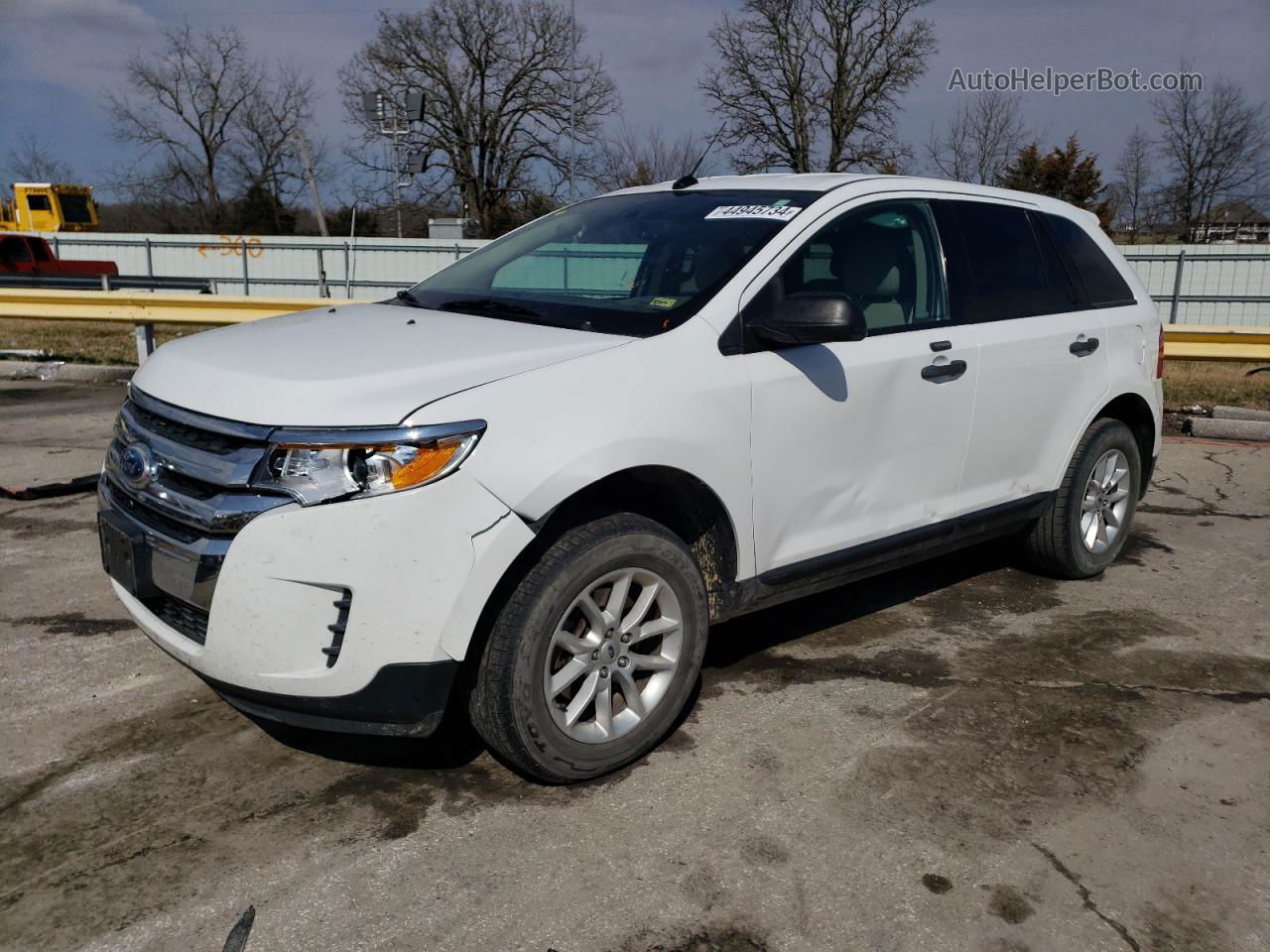 2014 Ford Edge Se White vin: 2FMDK3GC9EBB18045