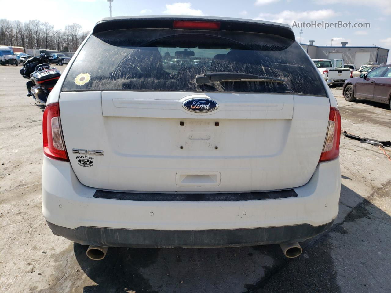 2014 Ford Edge Se White vin: 2FMDK3GC9EBB18045