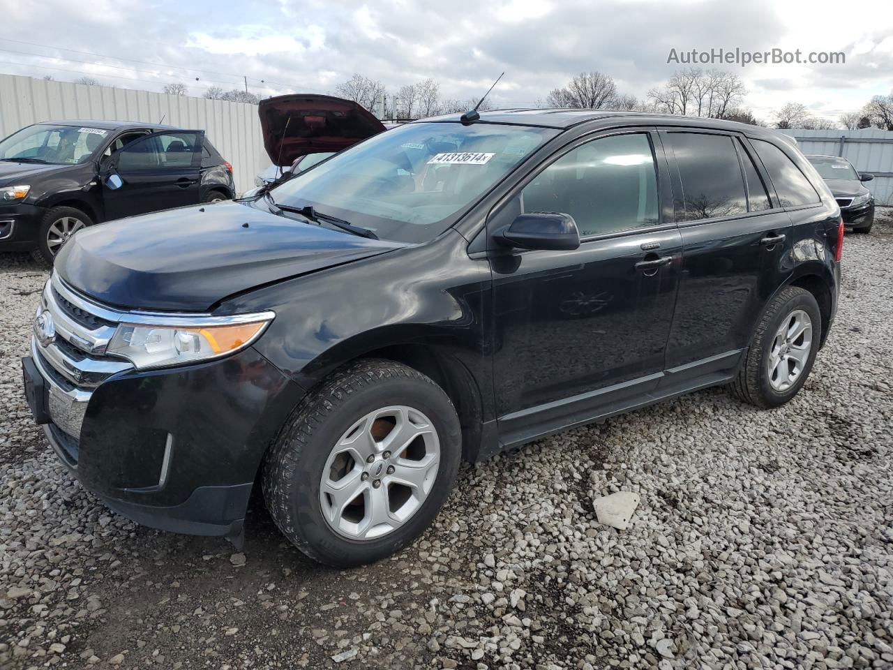 2014 Ford Edge Sel Black vin: 2FMDK3J99EBA15348