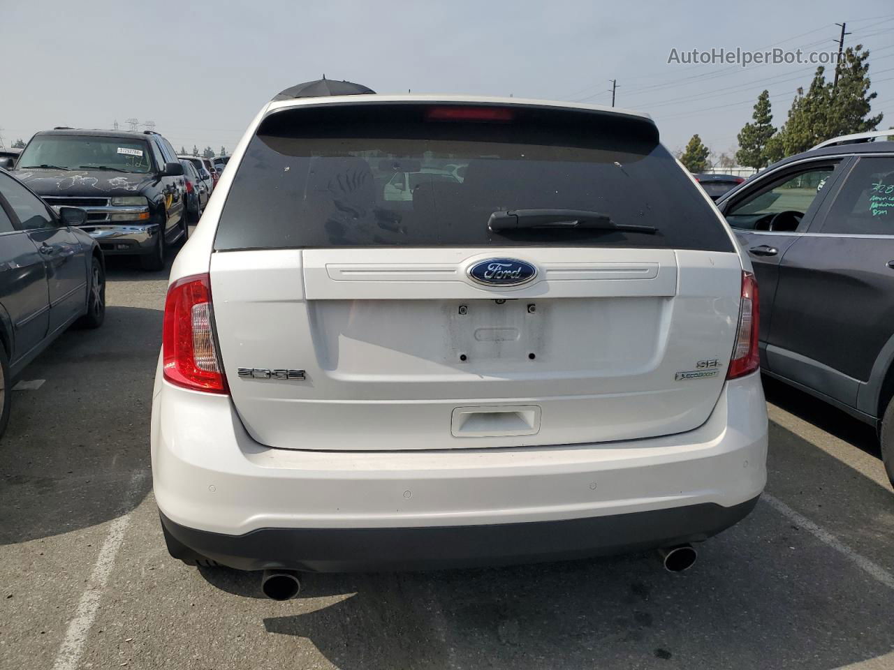 2014 Ford Edge Sel White vin: 2FMDK3J9XEBB55988