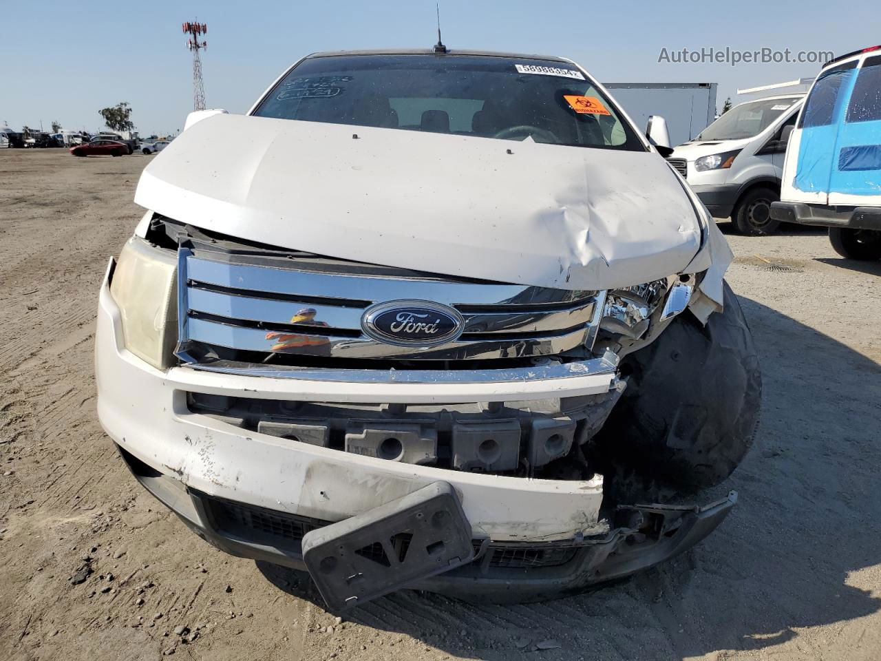 2010 Ford Edge Sel White vin: 2FMDK3JC0ABB08863