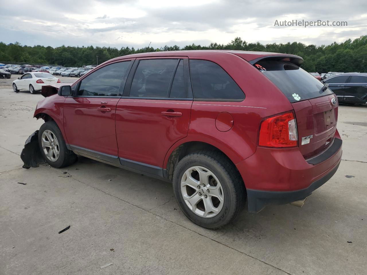 2014 Ford Edge Sel Red vin: 2FMDK3JC0EBA29117