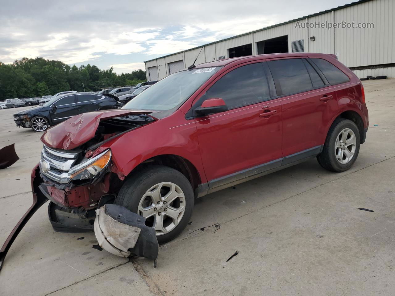 2014 Ford Edge Sel Red vin: 2FMDK3JC0EBA29117