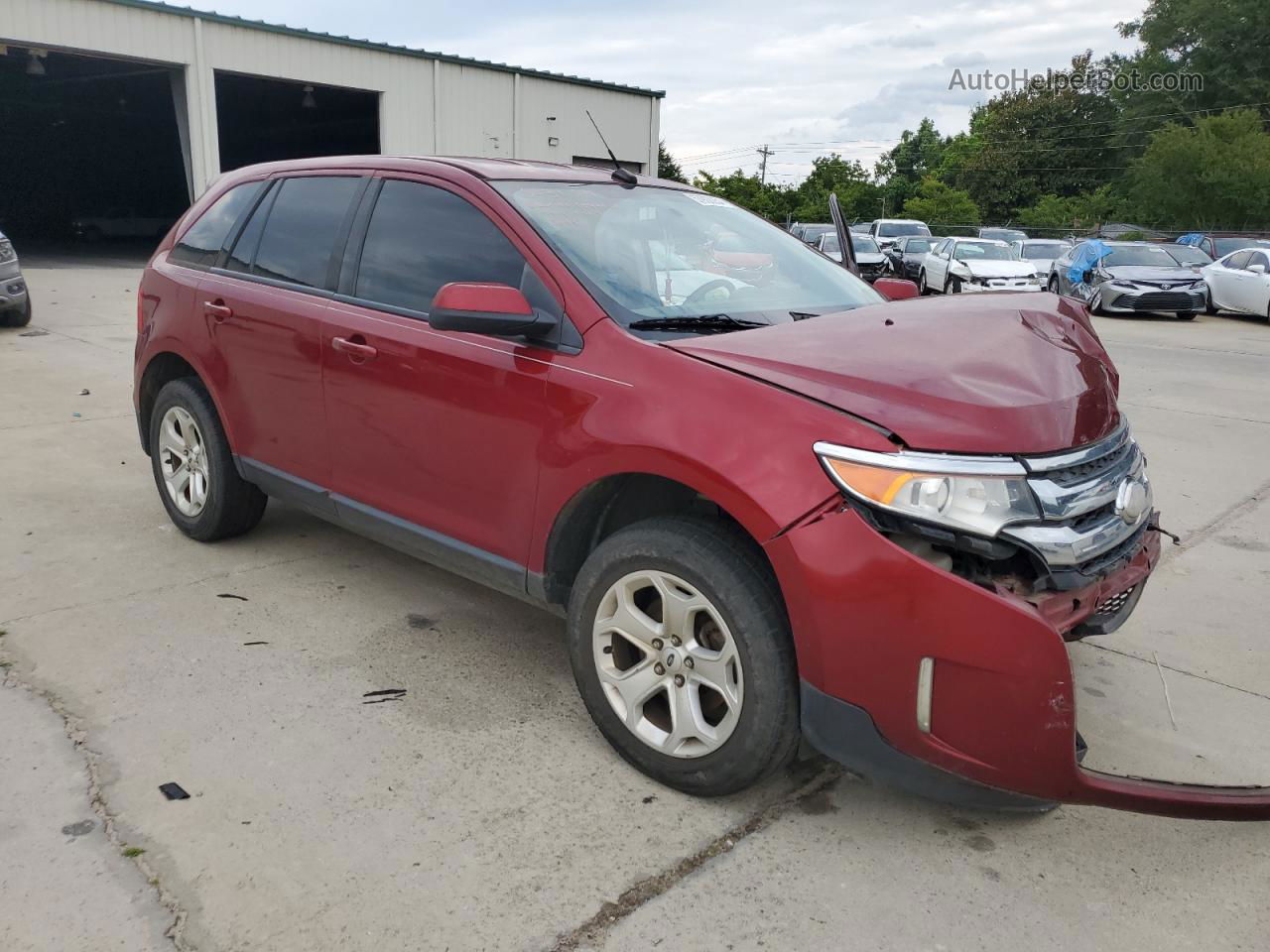 2014 Ford Edge Sel Red vin: 2FMDK3JC0EBA29117