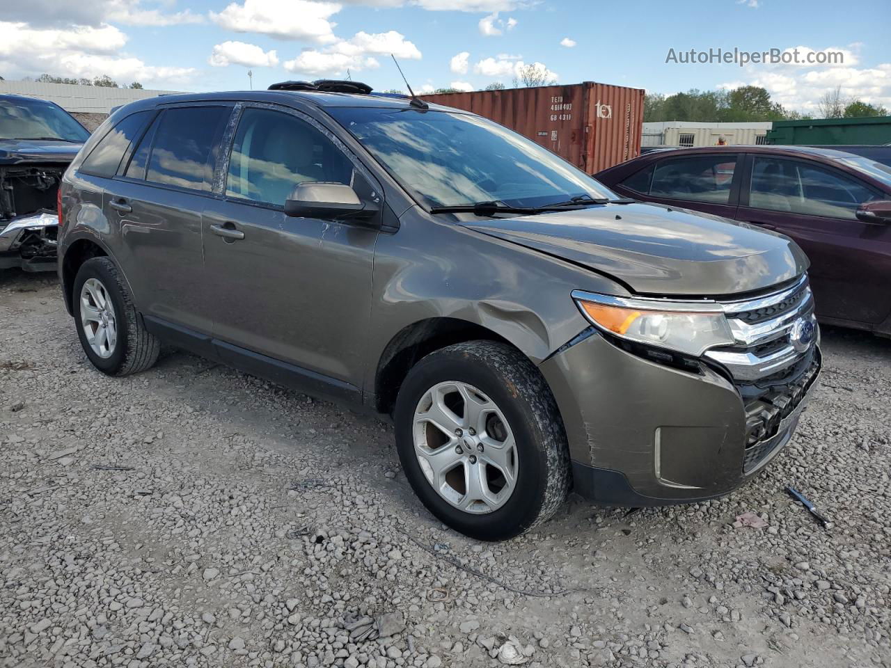 2014 Ford Edge Sel Tan vin: 2FMDK3JC0EBB23577