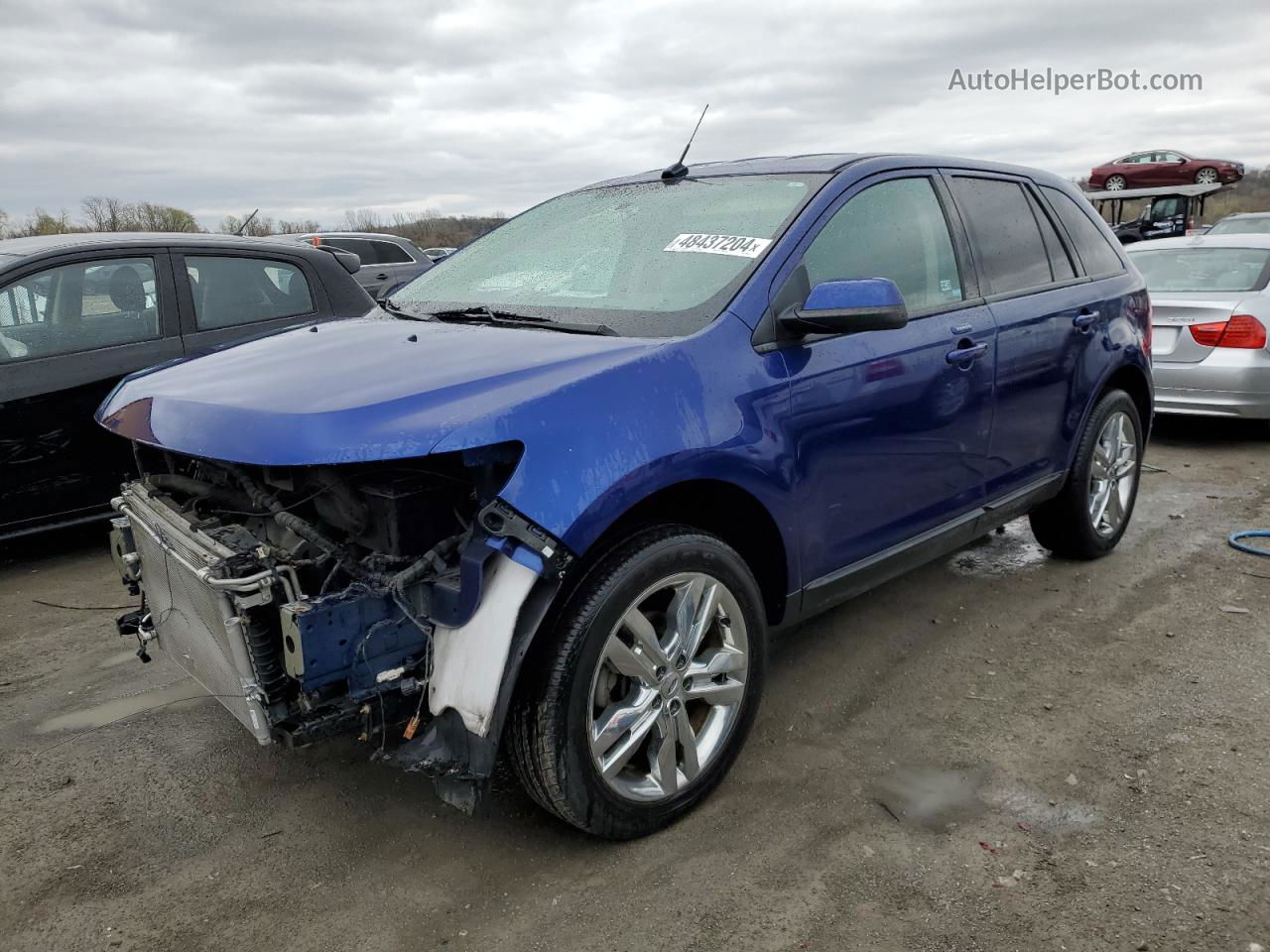 2014 Ford Edge Sel Blue vin: 2FMDK3JC0EBB36054