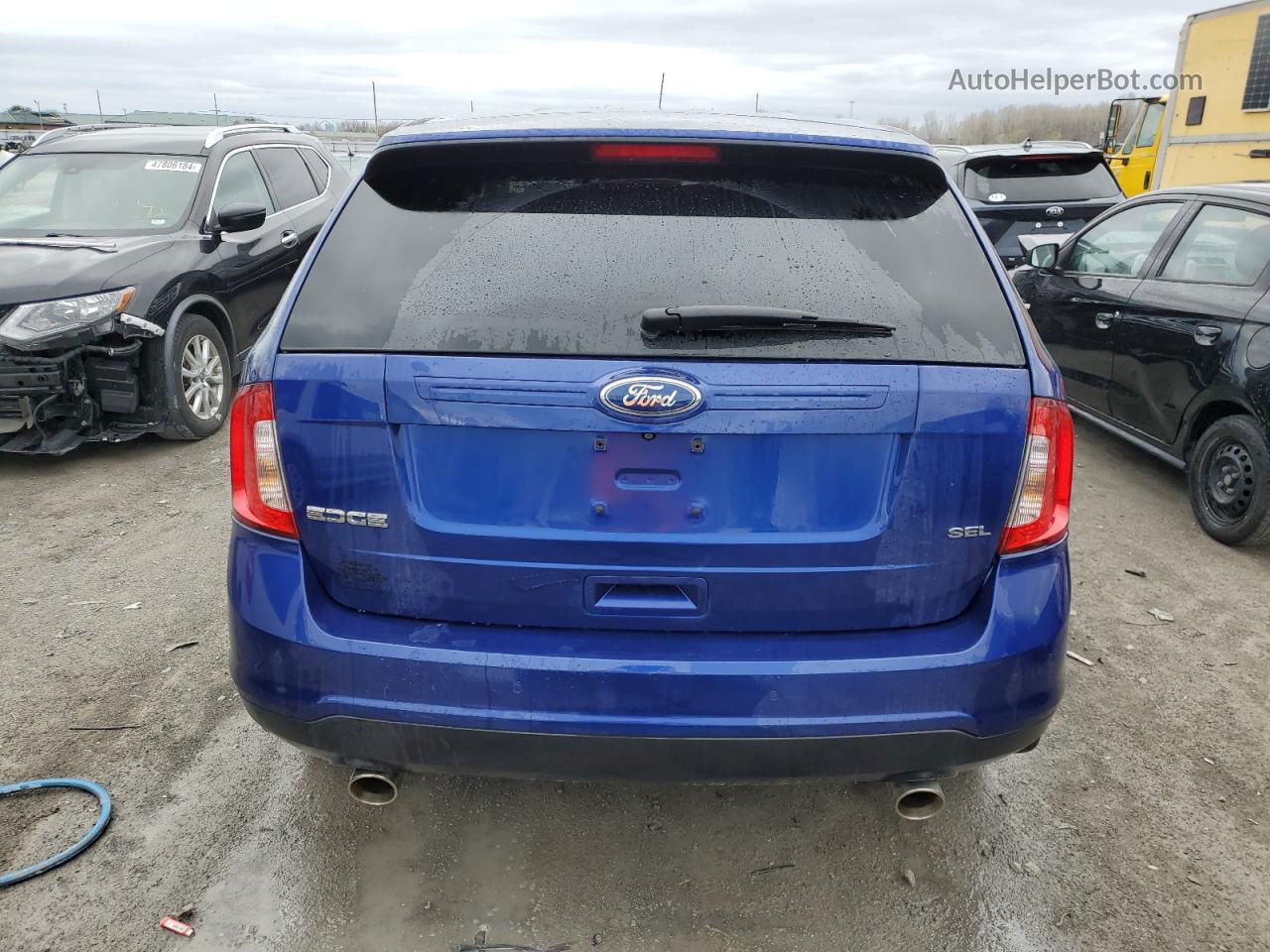 2014 Ford Edge Sel Blue vin: 2FMDK3JC0EBB36054