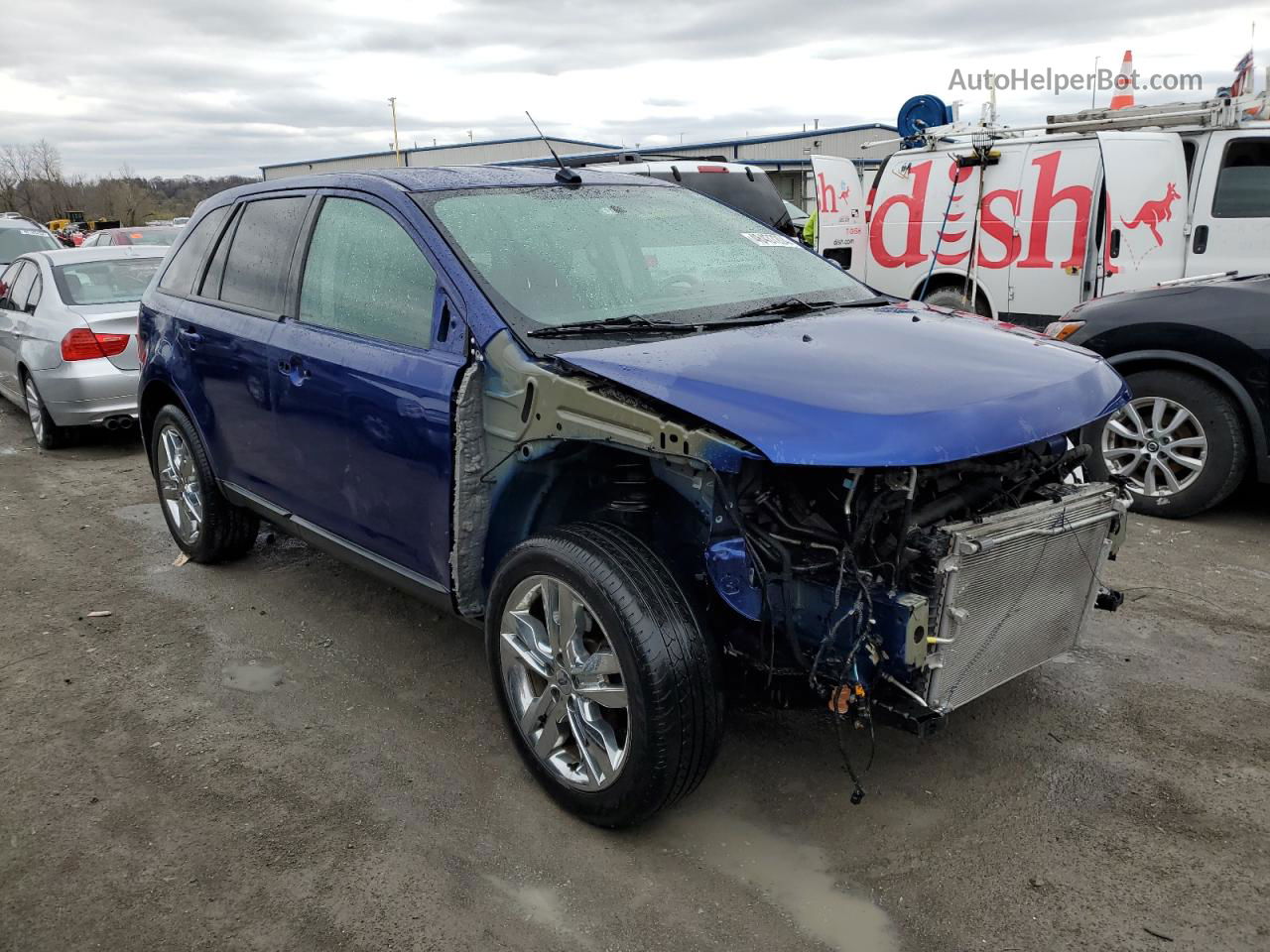 2014 Ford Edge Sel Blue vin: 2FMDK3JC0EBB36054