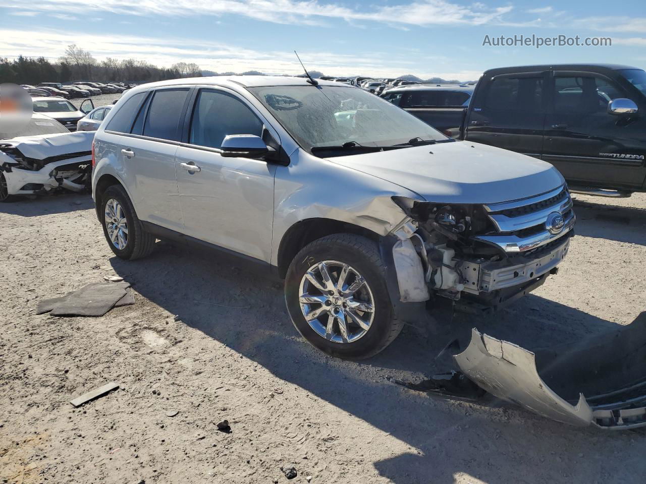 2014 Ford Edge Sel Silver vin: 2FMDK3JC1EBA10401