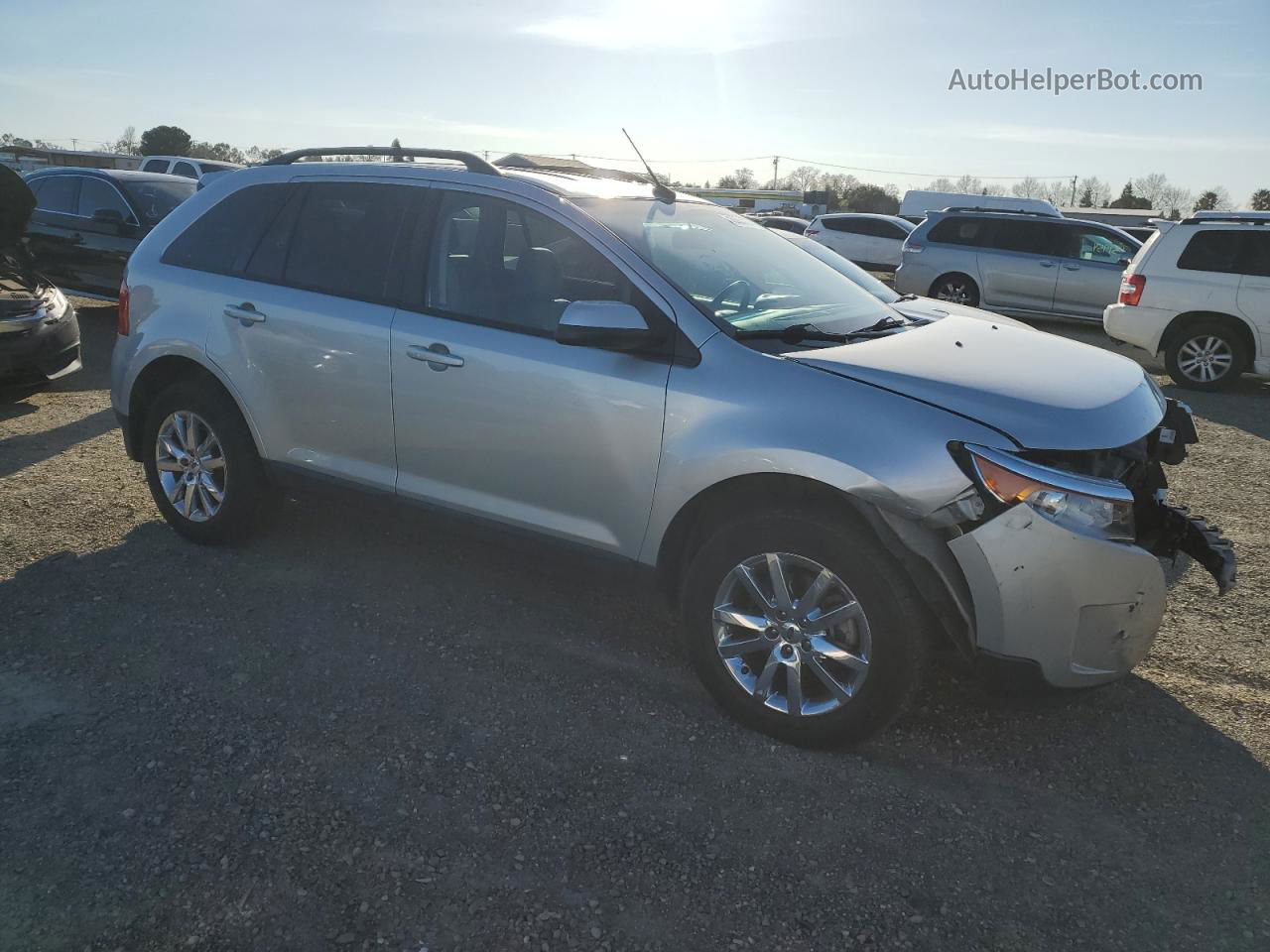 2014 Ford Edge Sel Silver vin: 2FMDK3JC1EBA18756