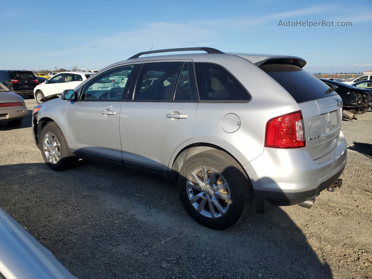 2014 Ford Edge Sel Silver vin: 2FMDK3JC1EBA18756