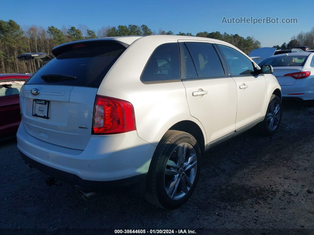 2014 Ford Edge Sel White vin: 2FMDK3JC1EBA44919