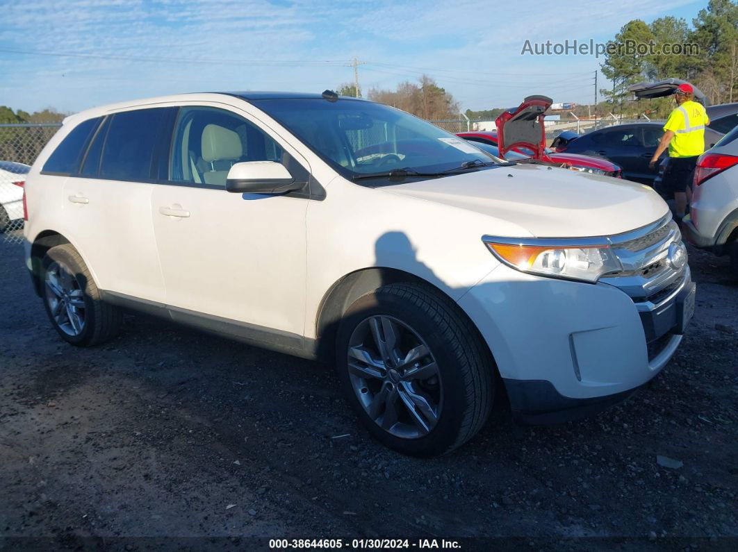 2014 Ford Edge Sel White vin: 2FMDK3JC1EBA44919