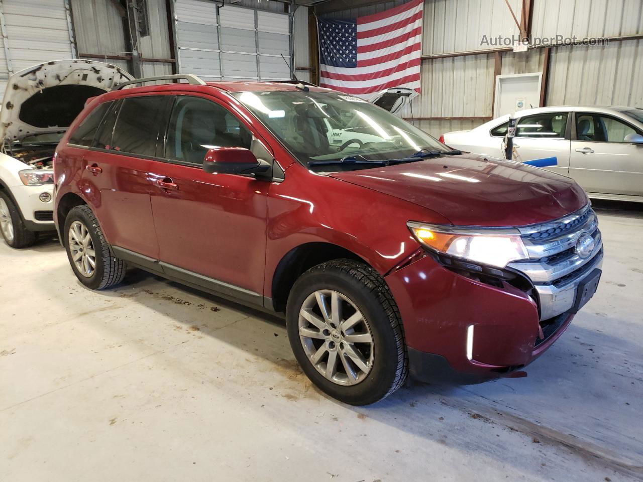 2014 Ford Edge Sel Maroon vin: 2FMDK3JC1EBA83039