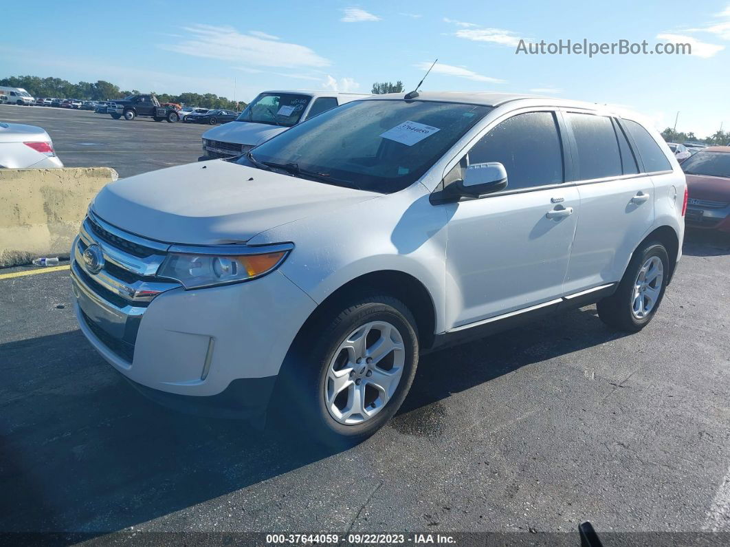 2014 Ford Edge Sel White vin: 2FMDK3JC1EBA95661