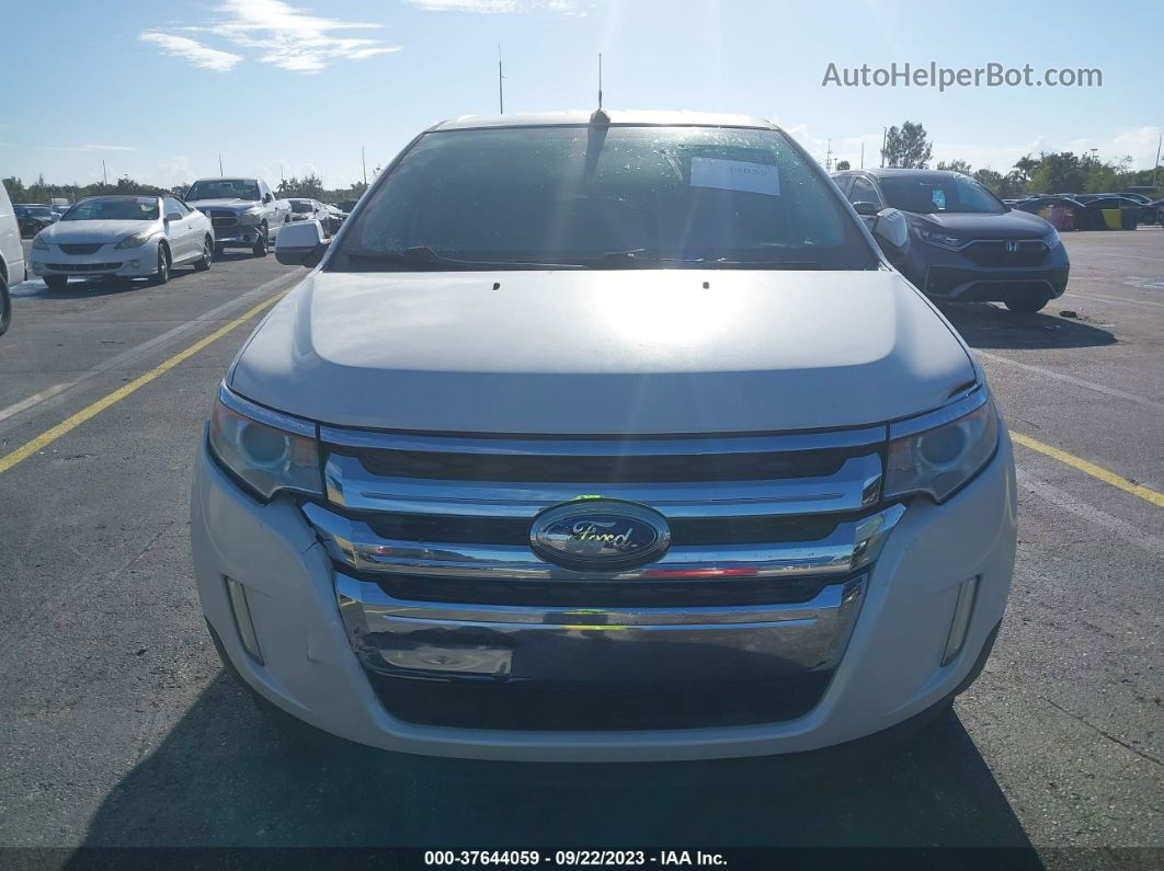 2014 Ford Edge Sel White vin: 2FMDK3JC1EBA95661