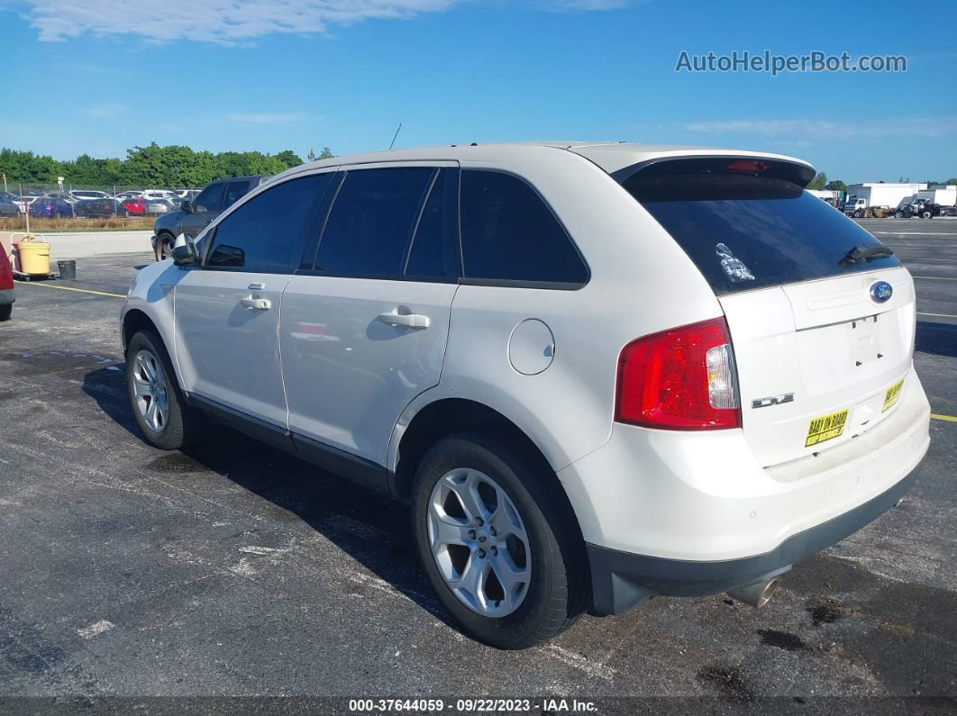 2014 Ford Edge Sel White vin: 2FMDK3JC1EBA95661