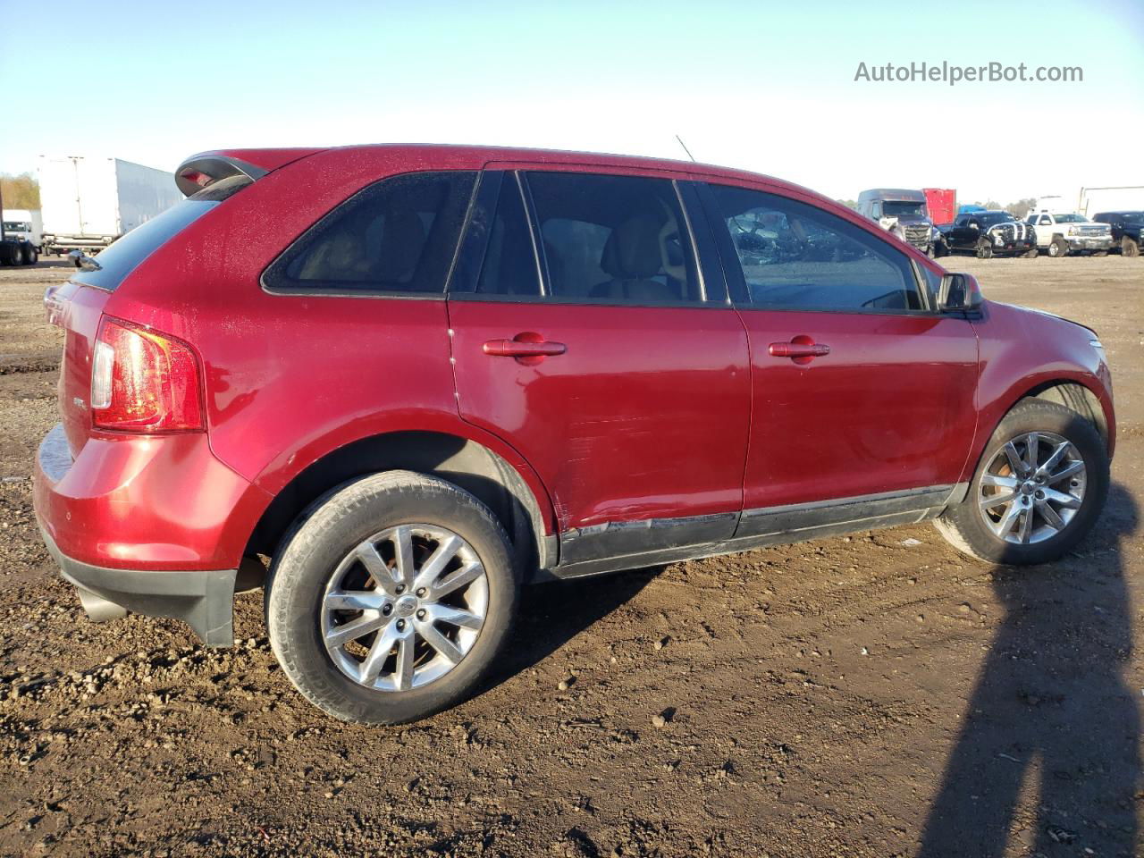 2014 Ford Edge Sel Red vin: 2FMDK3JC1EBB46351