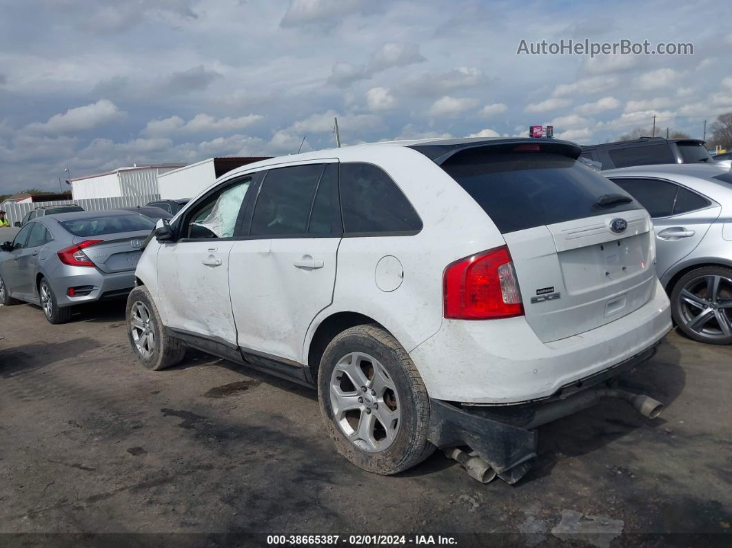 2014 Ford Edge Sel White vin: 2FMDK3JC2EBA10066