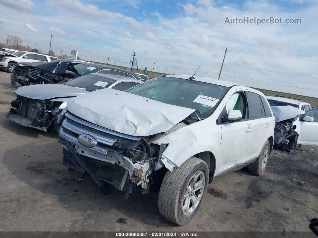 2014 Ford Edge Sel White vin: 2FMDK3JC2EBA10066